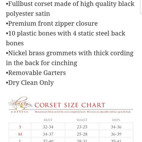 Black zip front corset - Picture 7 of 8